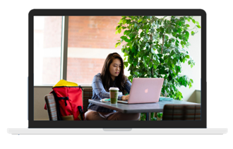 student with laptop